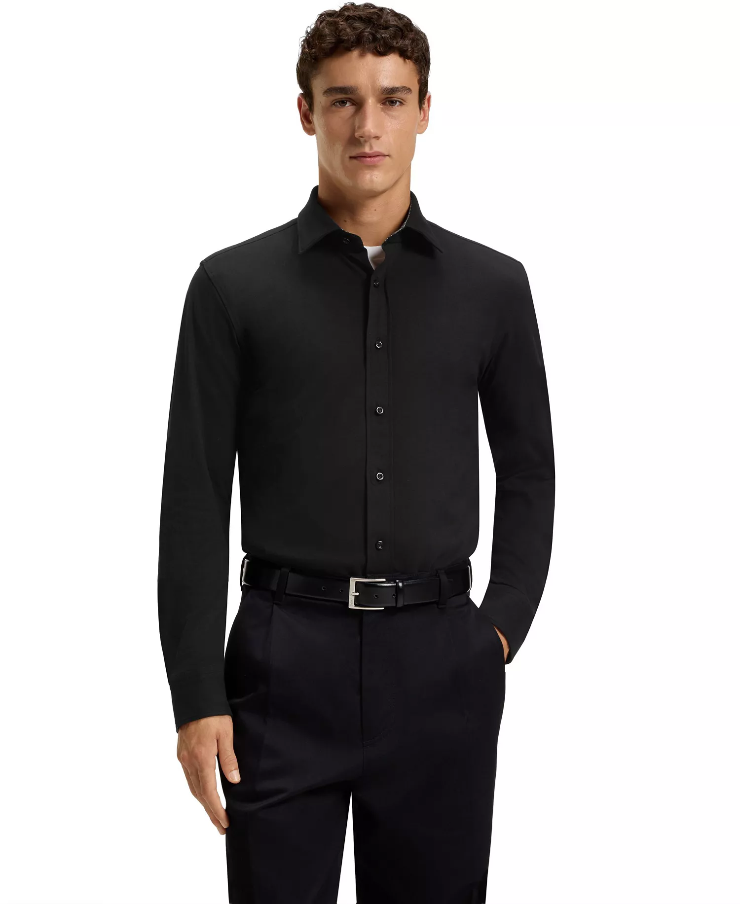 mni-288c4e75450cccccf9de33aba486a30a Men's Stretch Cotton Slim-Fit Dress Shirt