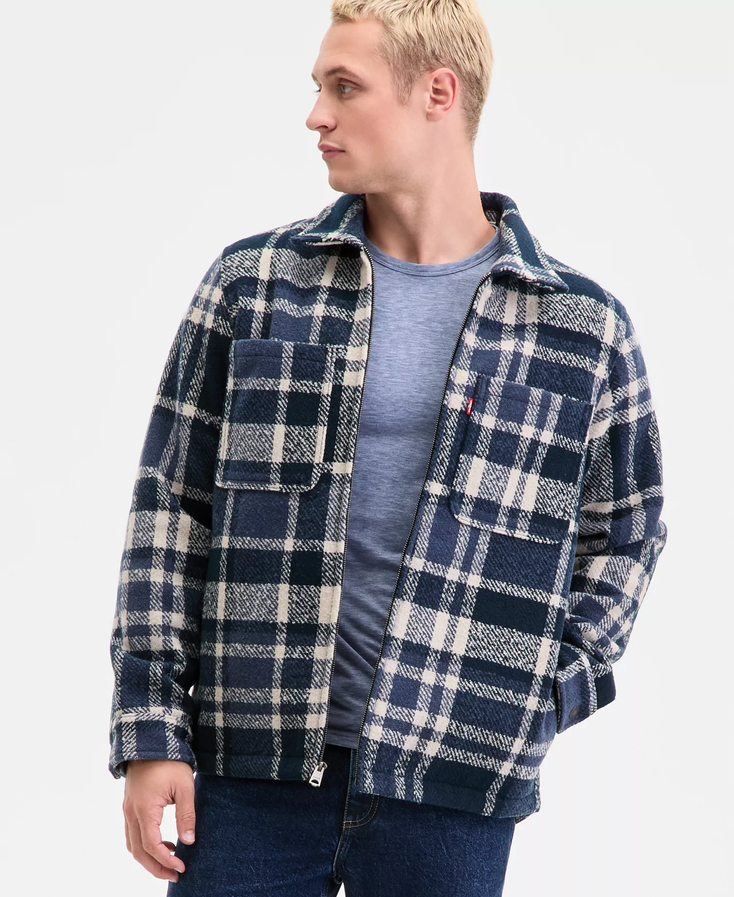 mni-289d74e7e944afafdbc806e5de66c78f Men's Plaid Shirt Jacket — изображение 3