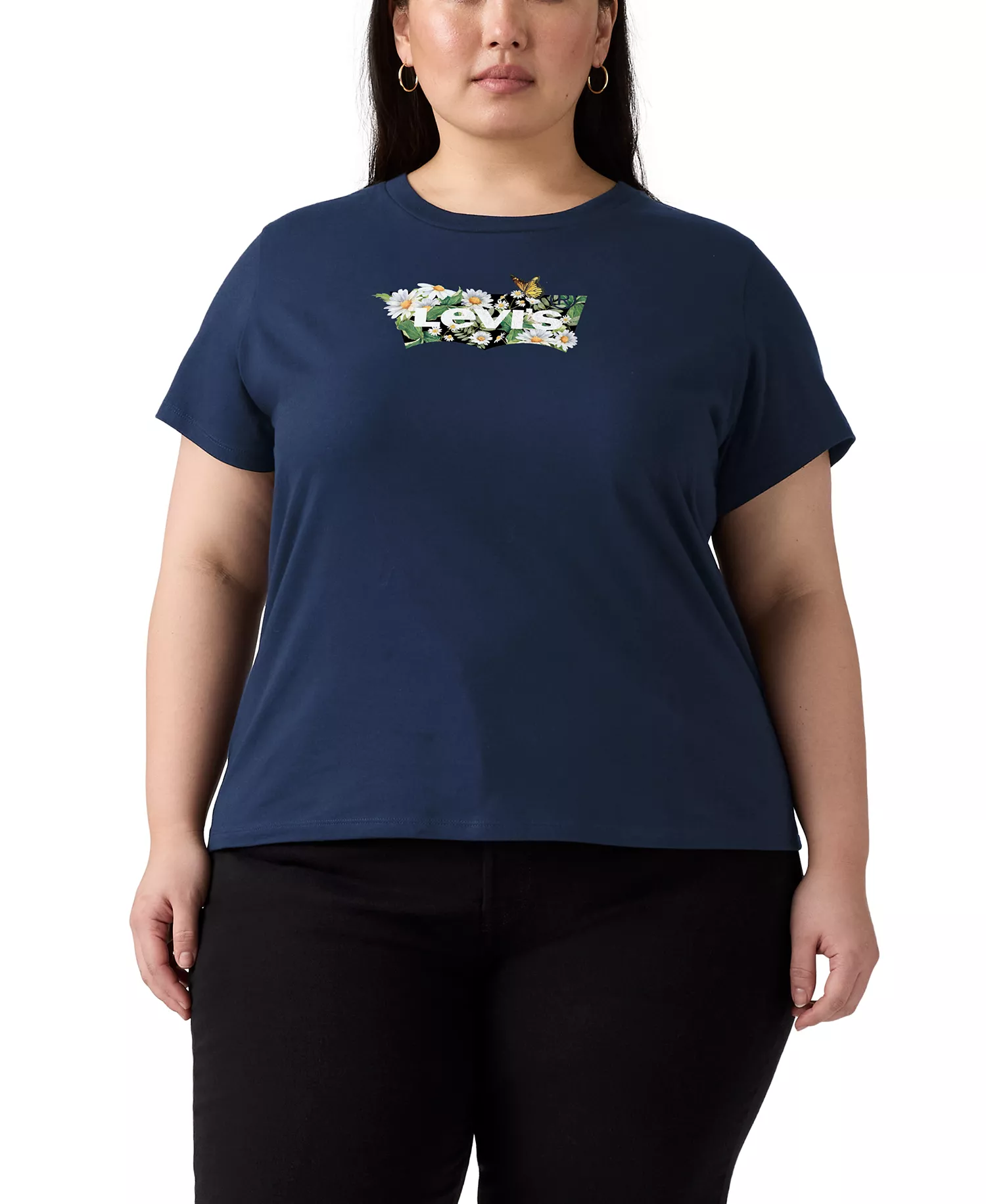 mni-28fa95dd78f5595b2f0f2f4b699ad5b1 Trendy Plus Size Perfect Logo Cotton T-Shirt — изображение 5