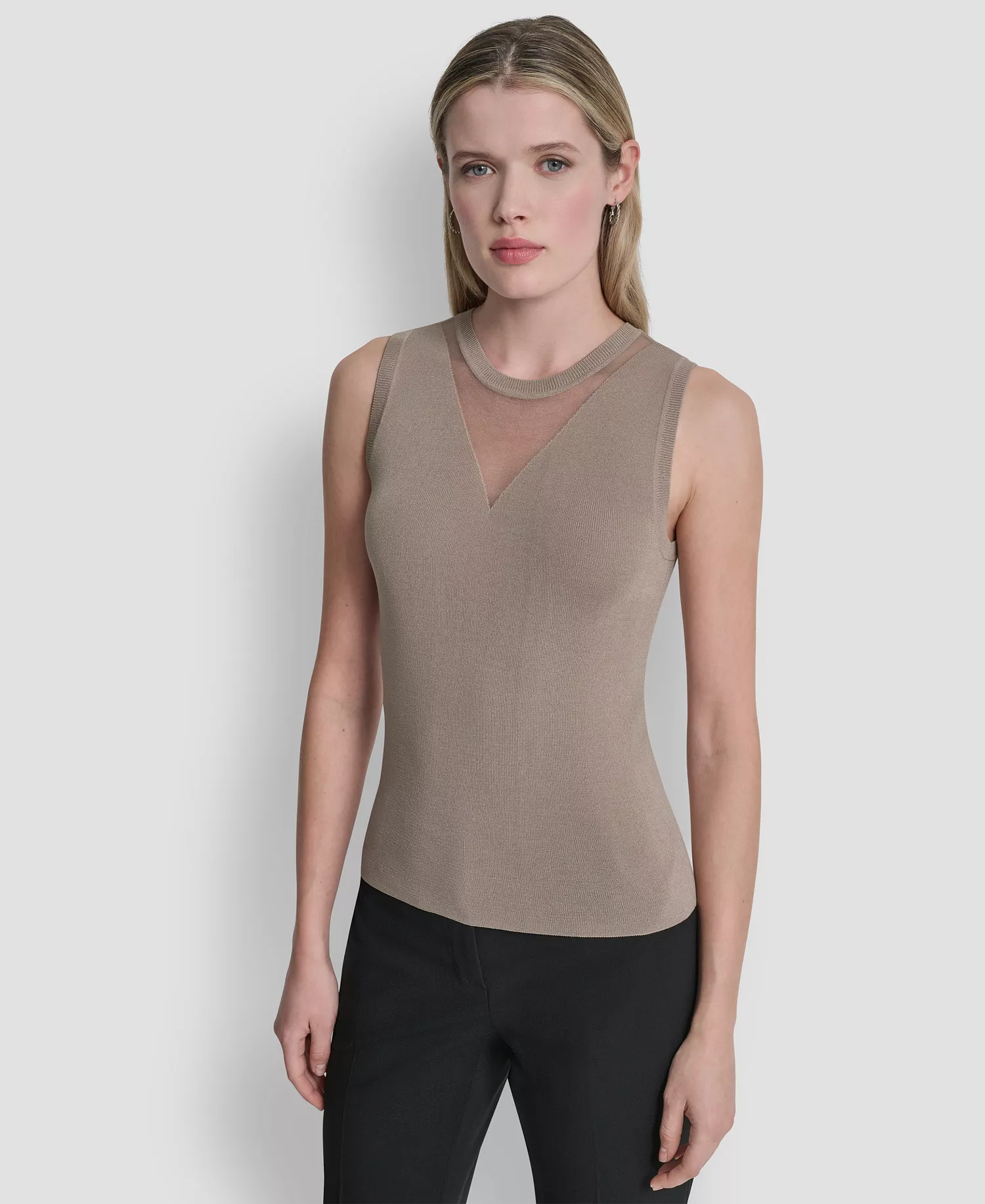 mni-2911d1639c725d73e4a60dc2627516c9 Women's Sleeveless Crewneck Sweater Top — изображение 3