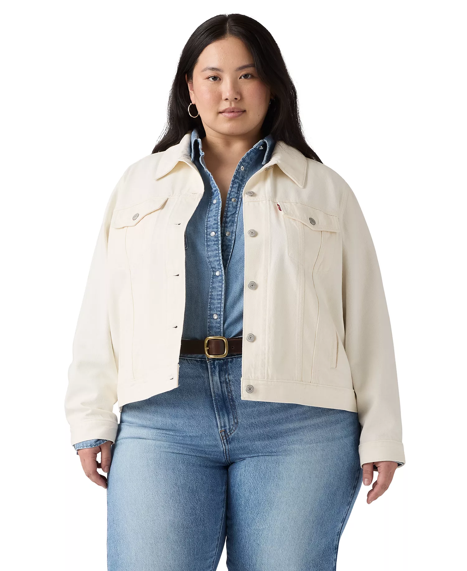 mni-294ddb9f07a517ef3c59872bc5b522c8 Women's Original Cotton Denim Trucker Jacket — изображение 8