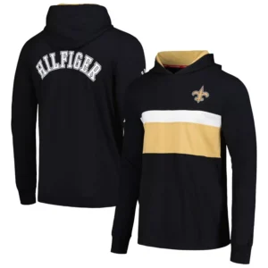 Men's Black New Orleans Saints Morgan Long Sleeve Hoodie T-shirt