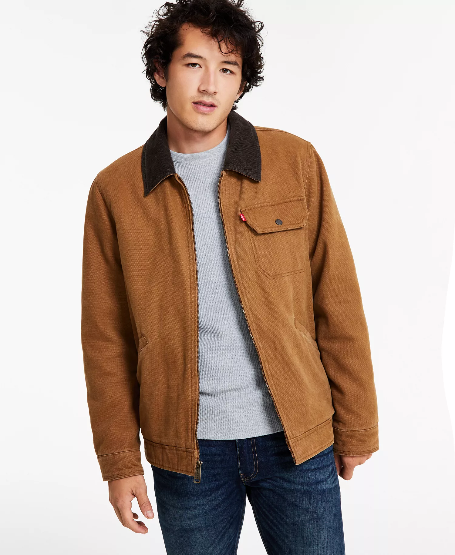mni-2a3dead8eb9e192a5322ad0577920a0c Levi’s® Men's Cotton Canvas Zip-Front Utility Jacket