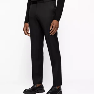 BOSS by Men's Virgin-Wool Serge Slim-Fit Pants