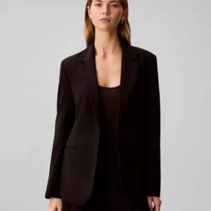 Women's Notch Lapel Cinched Blazer
