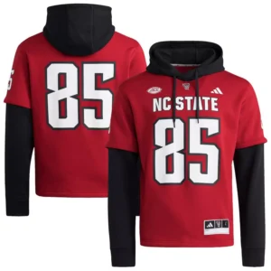 Men's Red NC State Wolfpack Jersey Pullover Hoodie