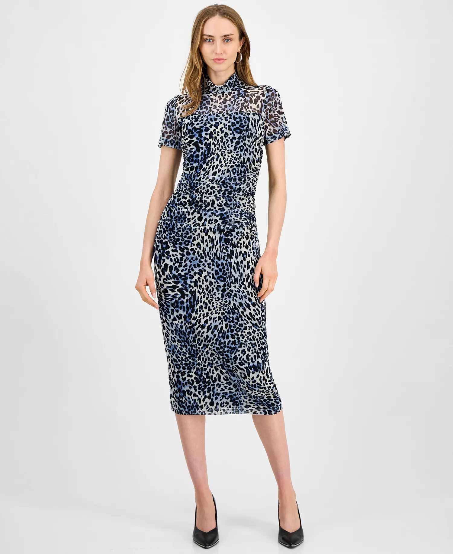 mni-2ba0c6595d4f8422be30279a1568a6c6 Women's Animal-Print Mock-Neck Midi Dress, Macy's Exclusive — изображение 3