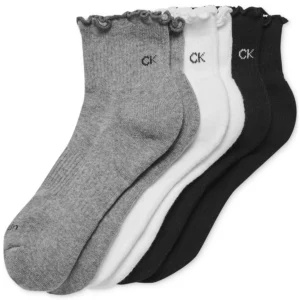 Women's 3-Pk. Ruffled Quarter Performance Socks