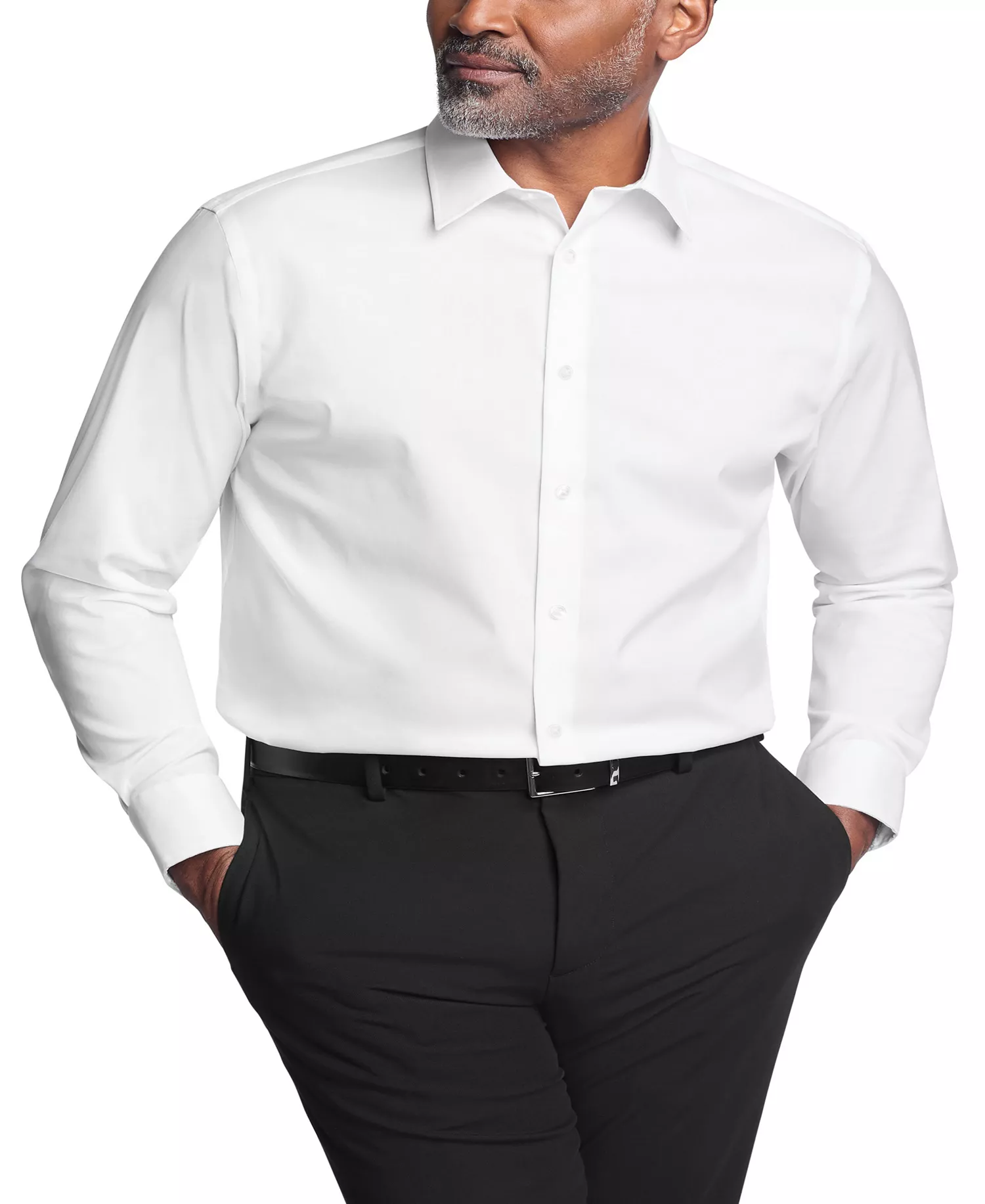 mni-2db8f65955dedf9d47e8d11239e048cb Men's Refined Cotton Stretch Shirt, Regular Fit