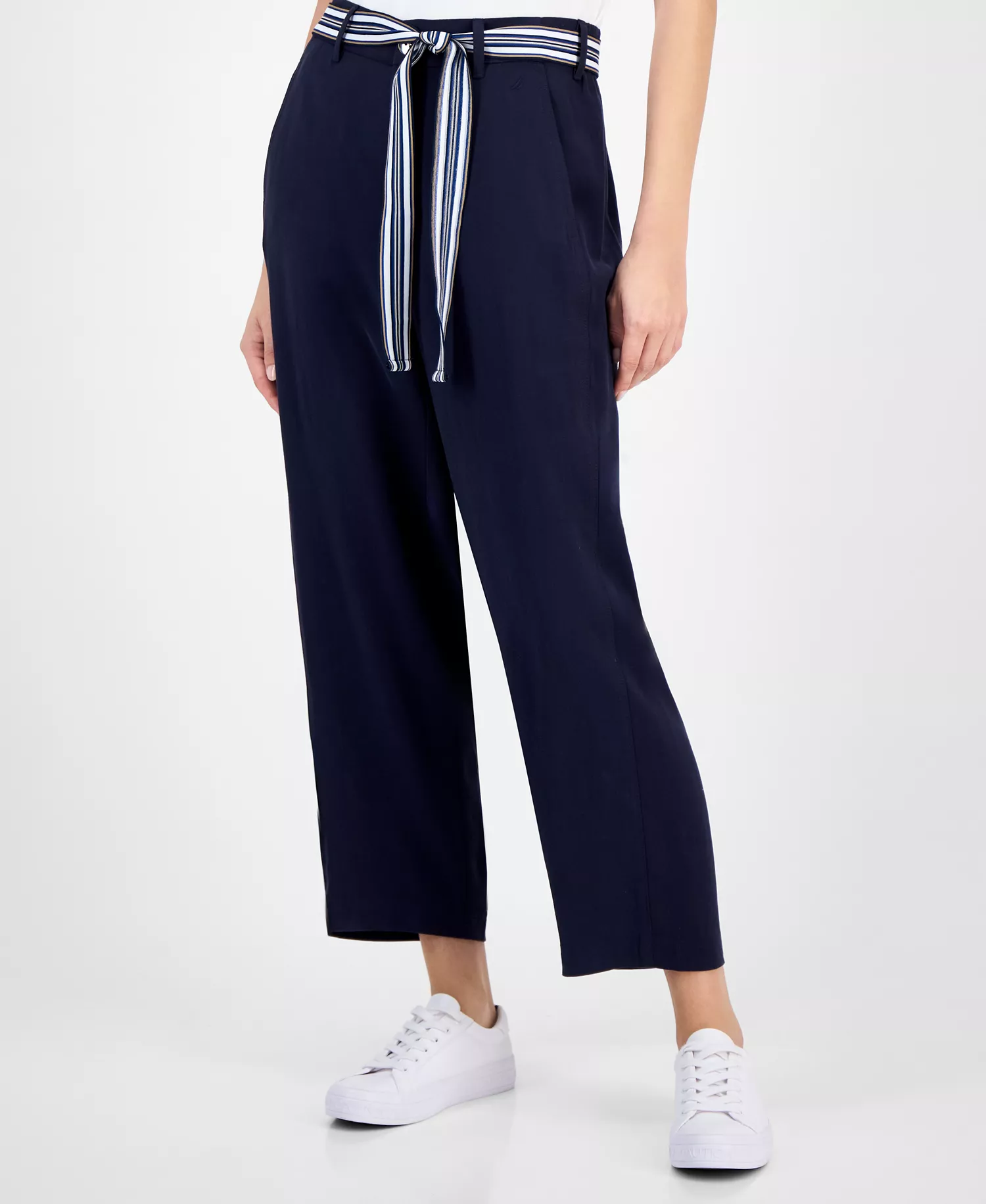 mni-2f6d4930bc697533e675eb503e1ea287 Nautica Women's Belted High Rise Straight-Leg Pants — изображение 3