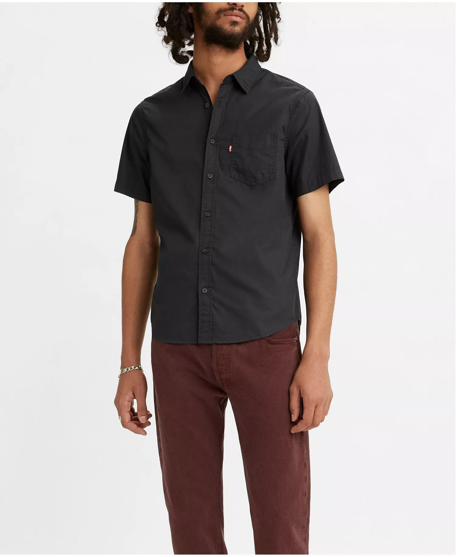 mni-2f8244228815dc0c33b2fb009d658edb Men's Classic Pocket Short-Sleeve Regular-Fit Shirt