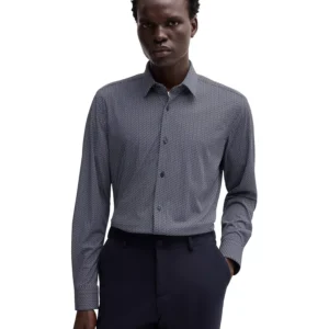 Men's Slim-Fit Performance Dress Shirt