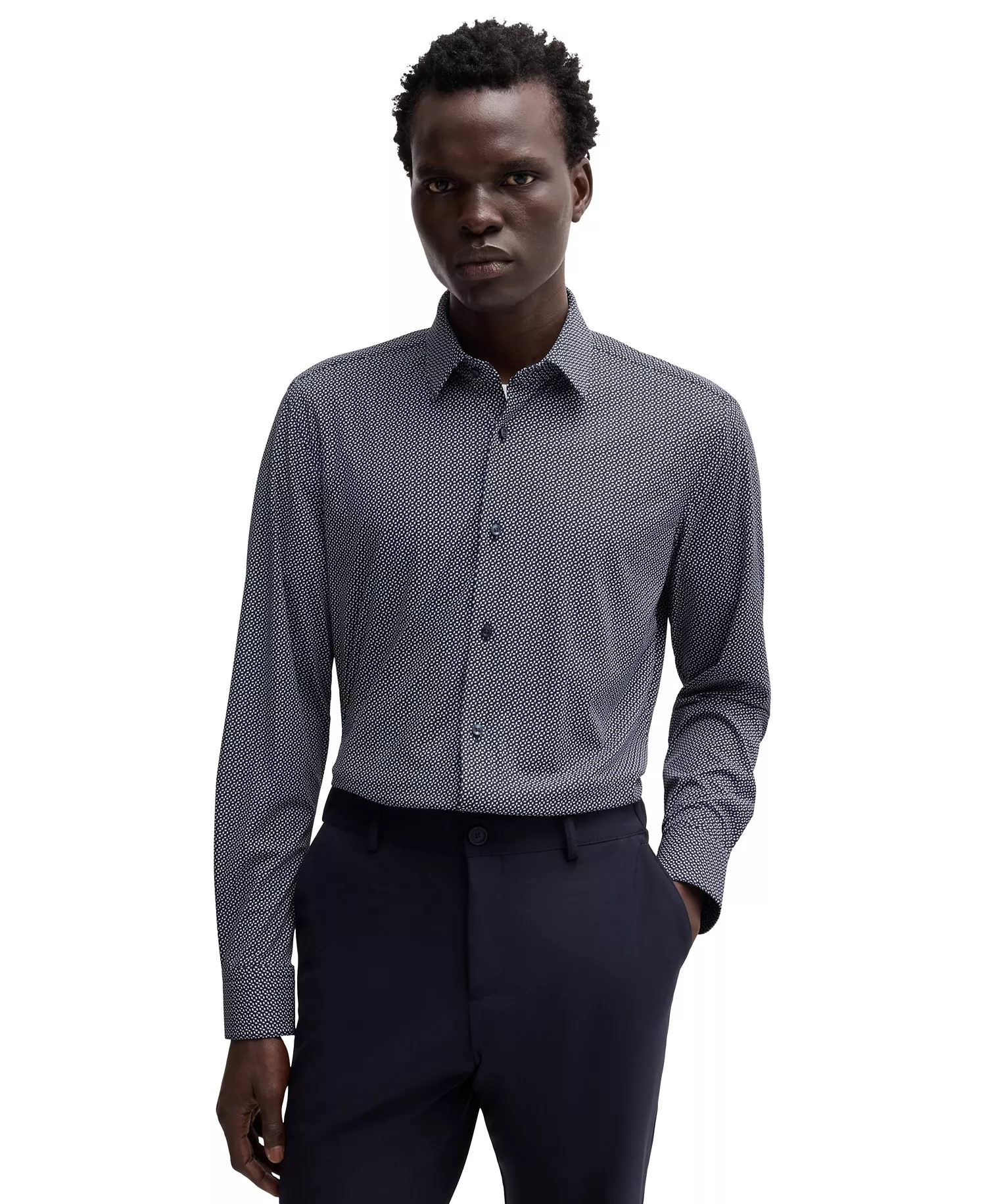 mni-2f91ed11c7dc6651d787e7e31d660620 Men's Slim-Fit Performance Dress Shirt