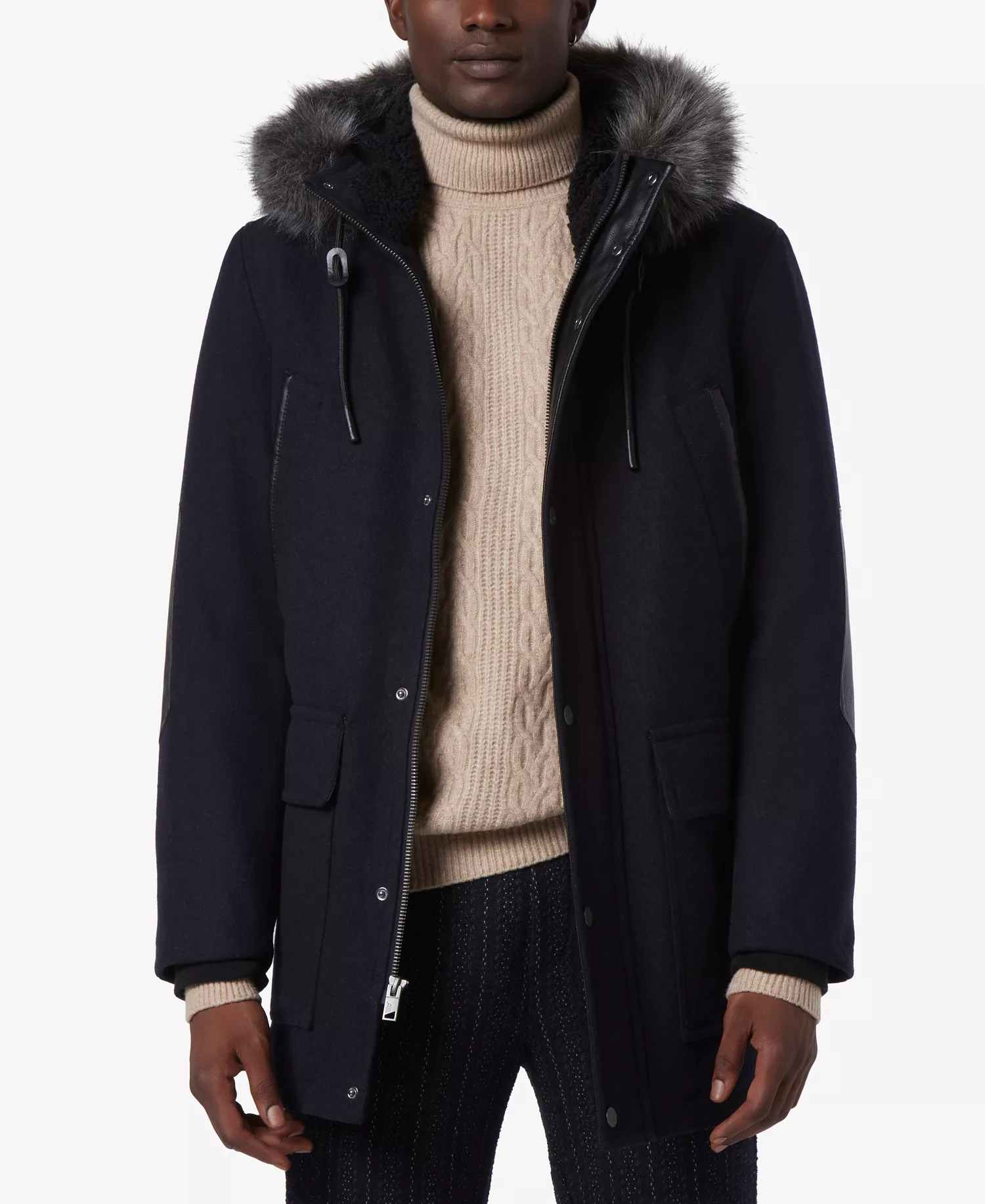 mni-3010d09dbeca6f66d96ffc1abb2553b0 Men's Dawson Hooded Parka with Faux-Leather & Faux-Fur Trim — изображение 4
