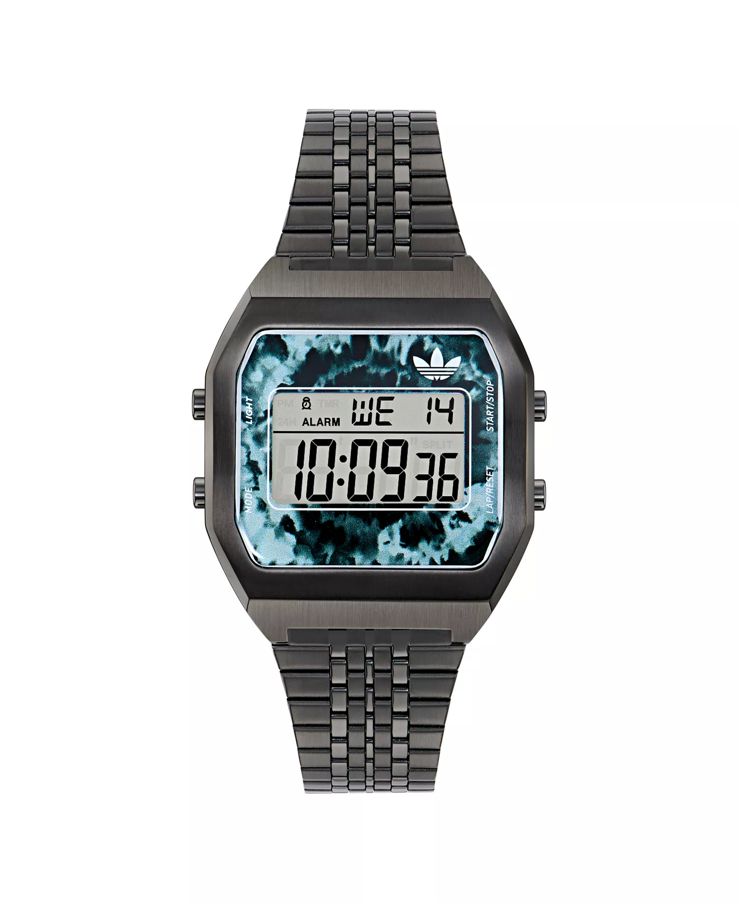 mni-303fe31ce68deb79b19174055cc08862 Unisex Digital Black Stainless Steel Watch, 36mm