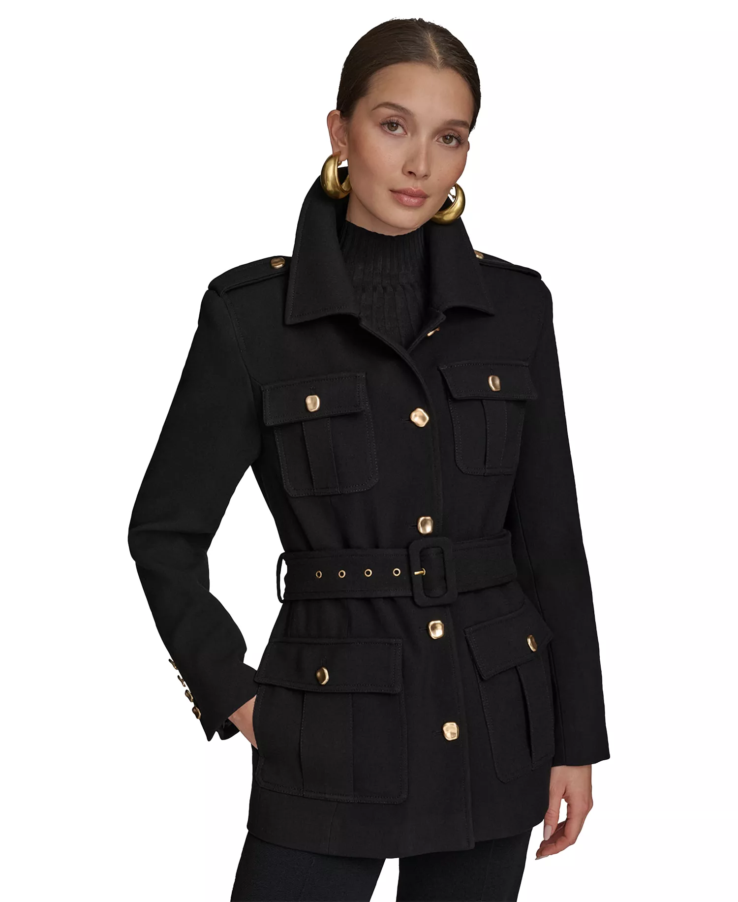 mni-30408644ee7dee87091cecec3acdcac0 Women's Belted Crepe Jacket