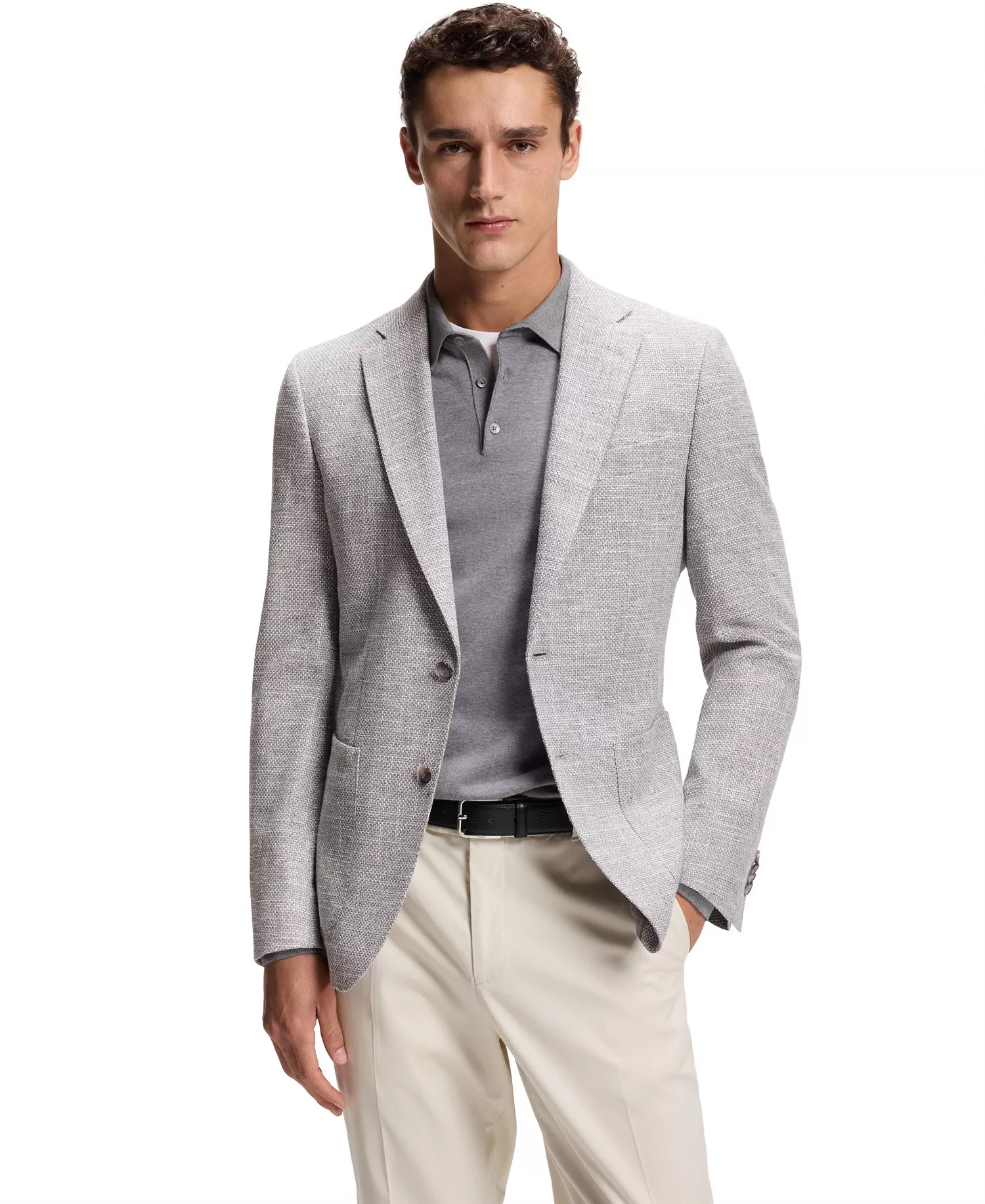 mni-31b6291bb0fcbab8d8e1b4a849f71dc3 Men's Patterned Stretch-Cotton Blend Regular-Fit Blazer