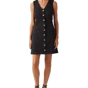 Women's Vianna Denim Button-Front Vest Dress