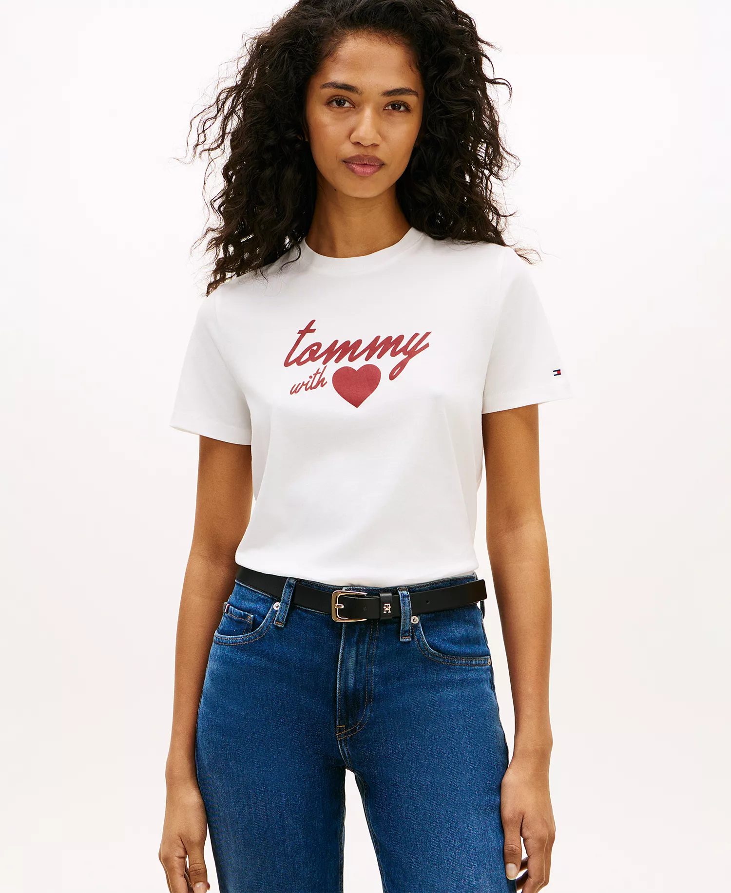 mni-32345bf194db319233934ec5078bdd67 Women's Love Graphic Crew Neck Short-Sleeve T-Shirt
