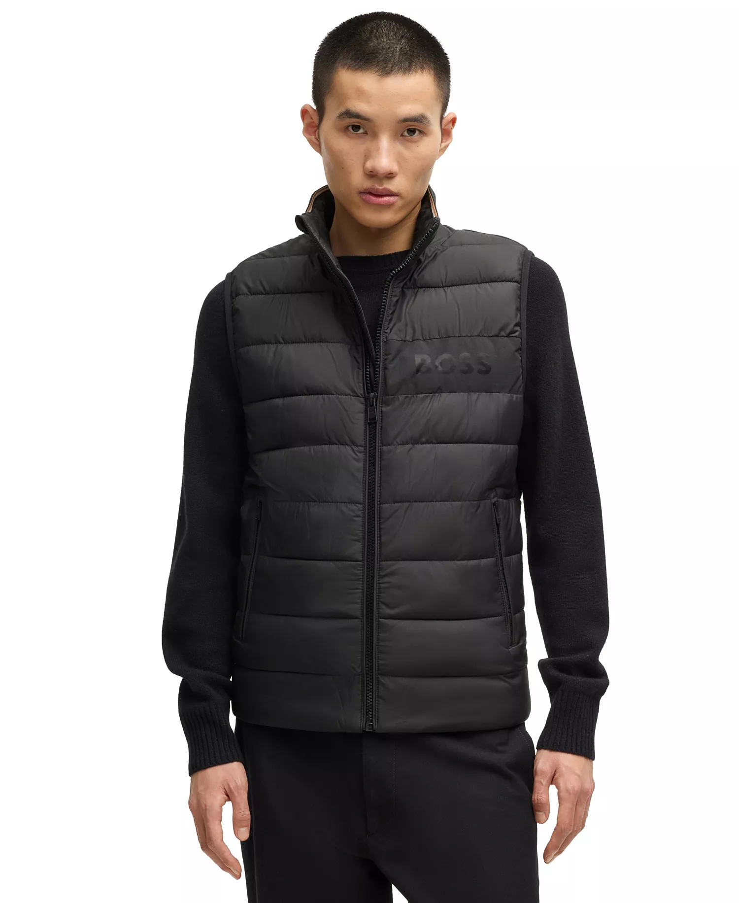mni-325e35219034428c07eacf7556da0c52 Men's Water-Repellent Tonal Logo Gilet Vest