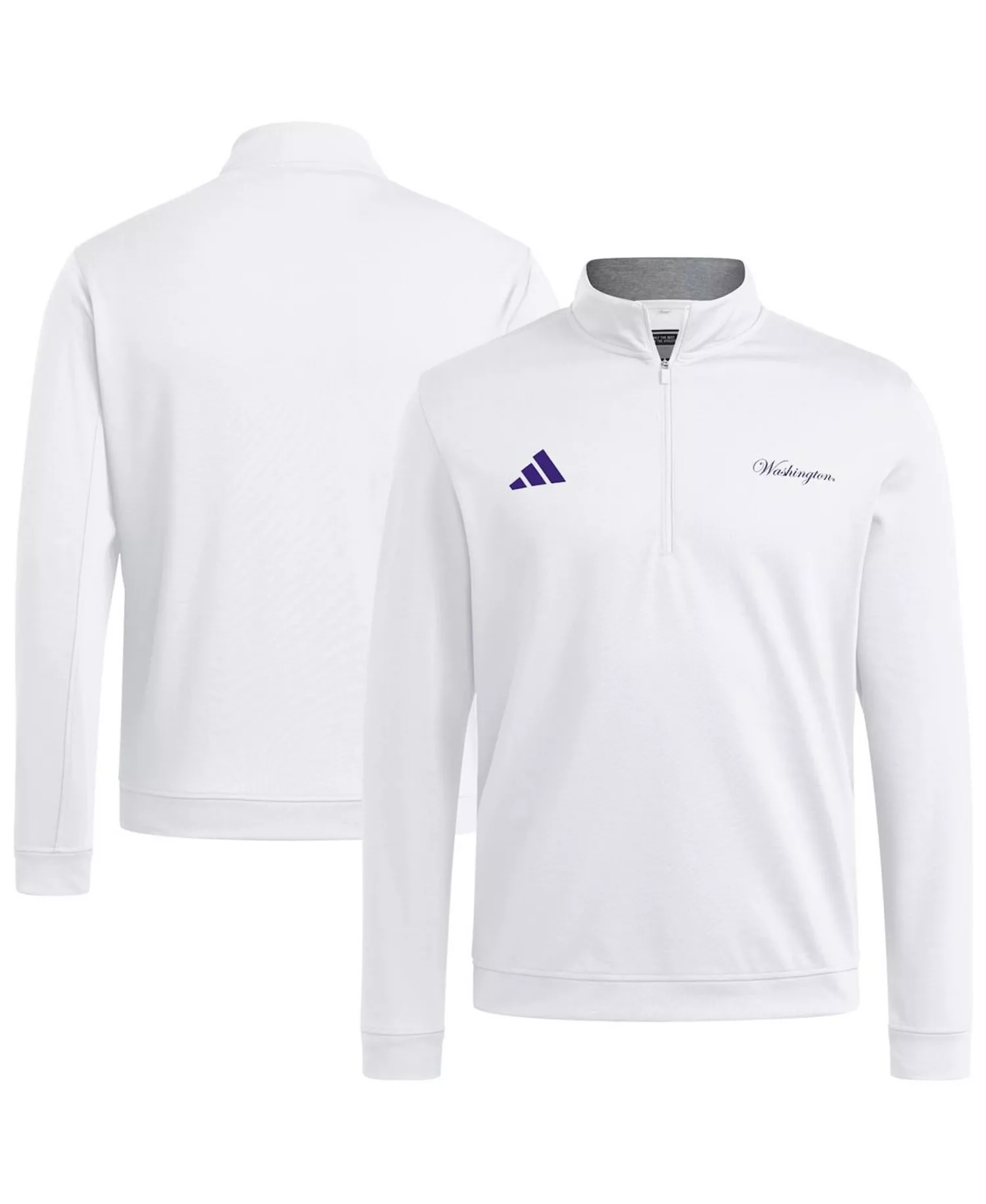 mni-329def8254fe951c984f3b87e3905e69 Men's White Washington Huskies Elevated Quarter-Zip Jacket