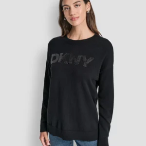 Women's Logo Sequined Long-Sleeve Sweater