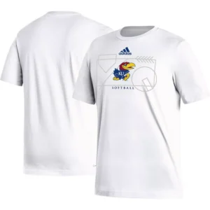 Men's White Kansas Jayhawks Locker Lines Softball Fresh T-shirt