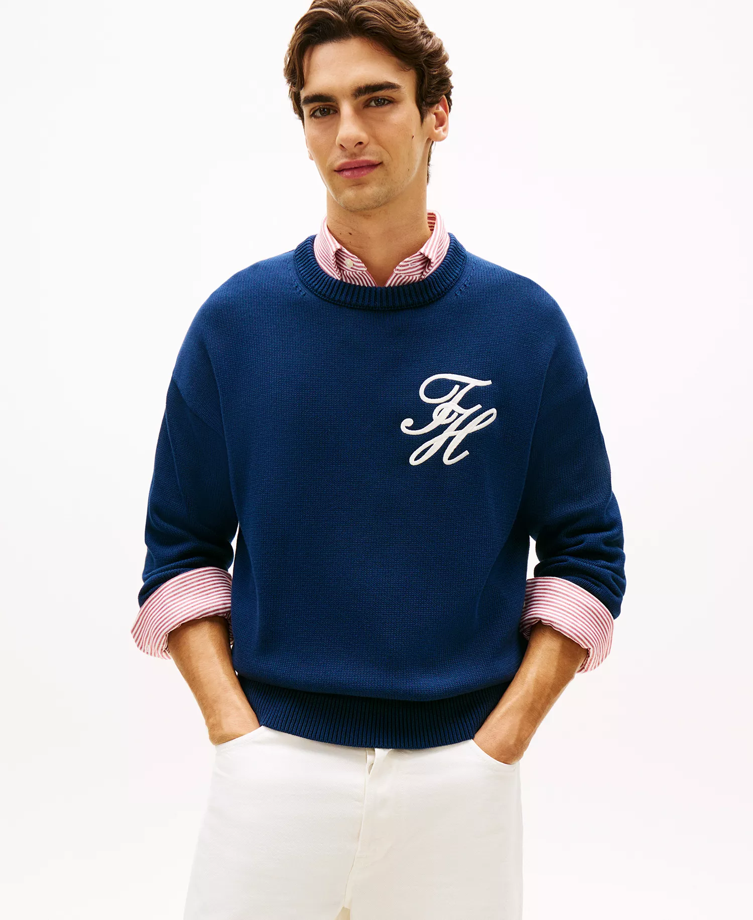 mni-35d91feb8e6b656cfacdfd20d2225c7d Men's Chunky Cotton Crewneck Sweater