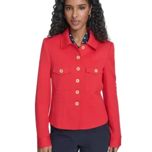 Women's Button Front Twill Jacket