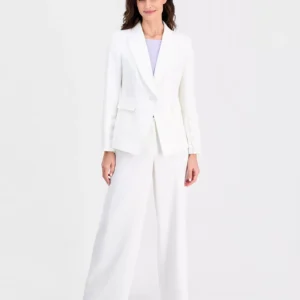 Petite Peak Lapel One Button Blazer