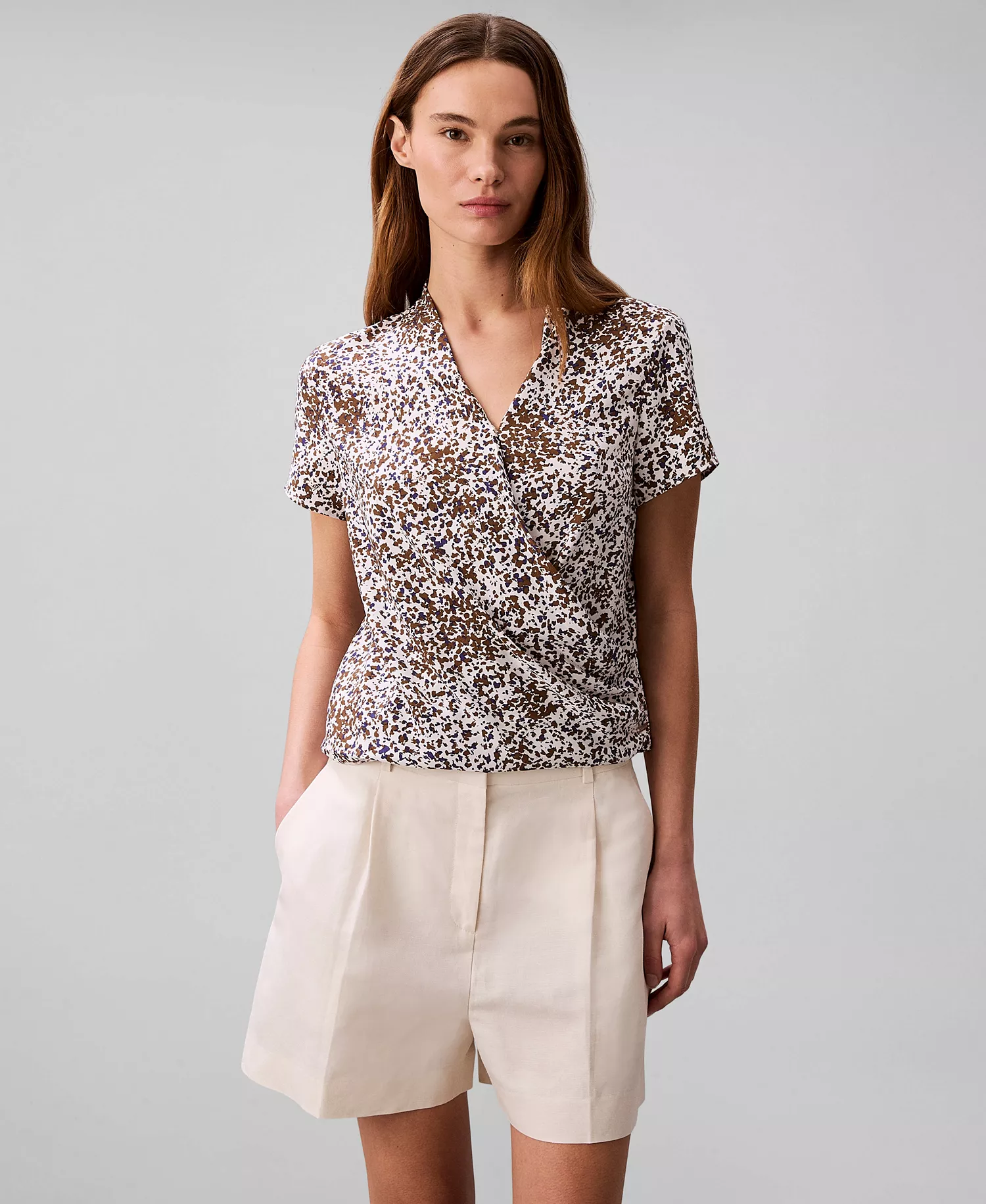 mni-37fb14f401116be74f125ff9404014b3 Women's Printed Wrap Top