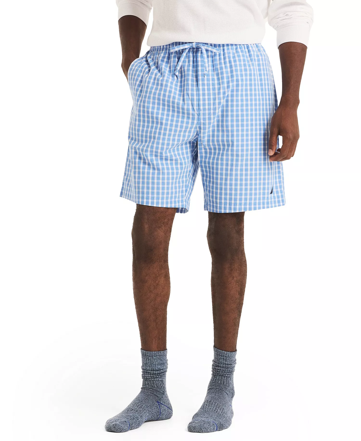 mni-384a1f9a64417d3dd9af465ddd959fe9 Men's Plaid Poplin Pajama Shorts