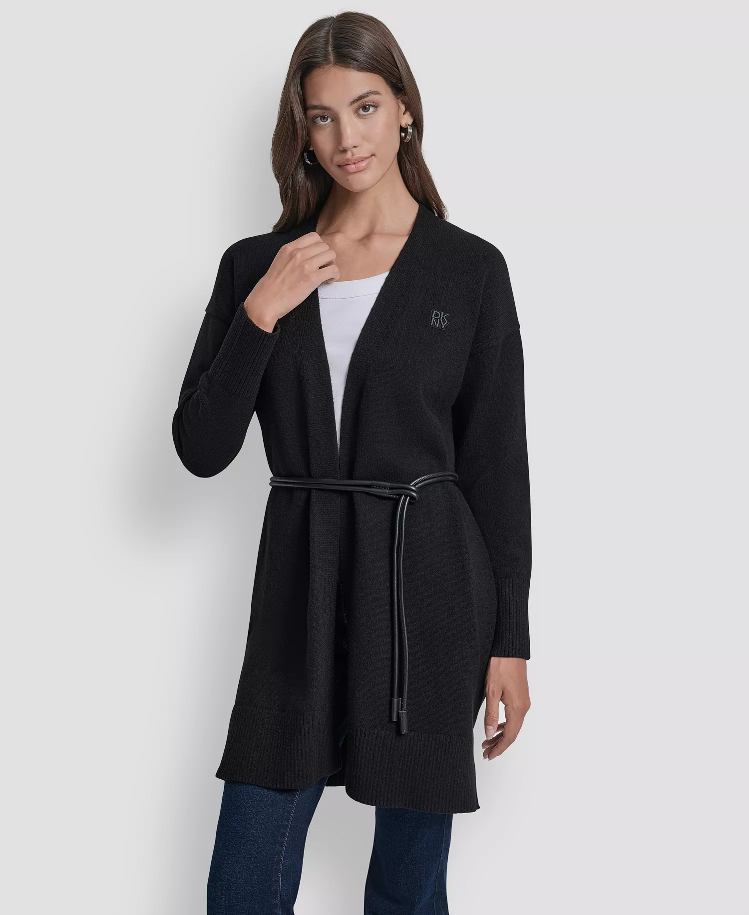 mni-386211c6e393ac56943eb32f7f40c71a Women's Belted Oversized Open-Front Cardigan