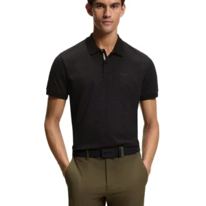 Men's Cotton-Piqué Printed Pattern Polo Shirt