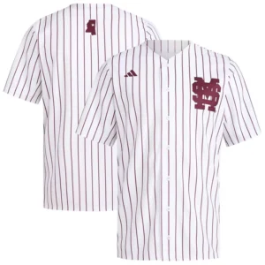 Men's White Mississippi State Bulldogs Replica Baseball Jersey