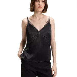 BOSS by Women's Satin Lace Trim Camisole Top