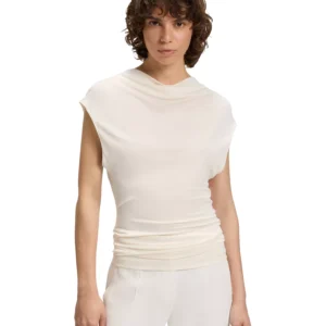 Women's High-Neck Matte Fabric Top