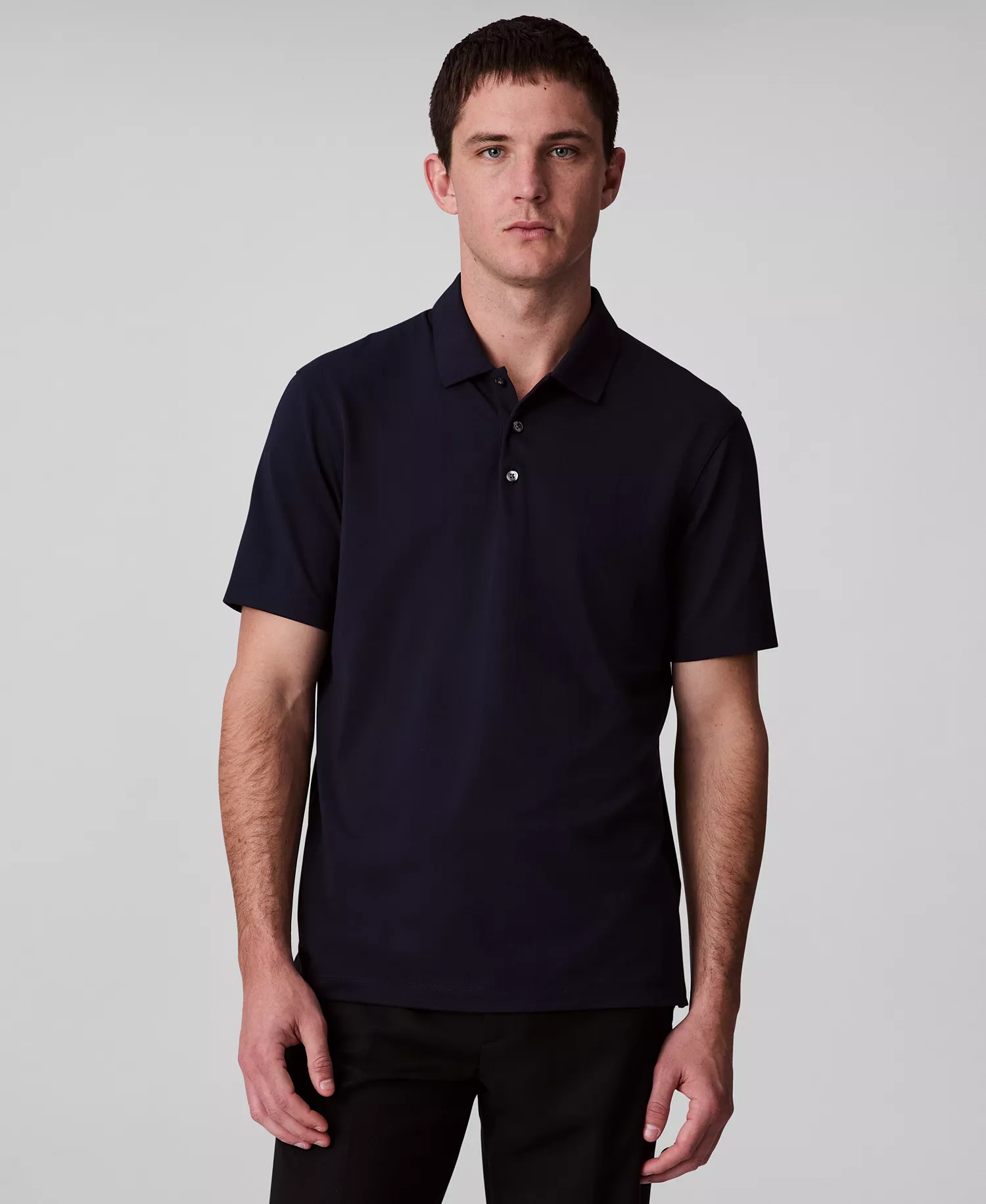 mni-3abcfd19330975c74adbacb088eb132b Men’s Short Sleeve Stretch Jacquard Polo Shirt — изображение 3