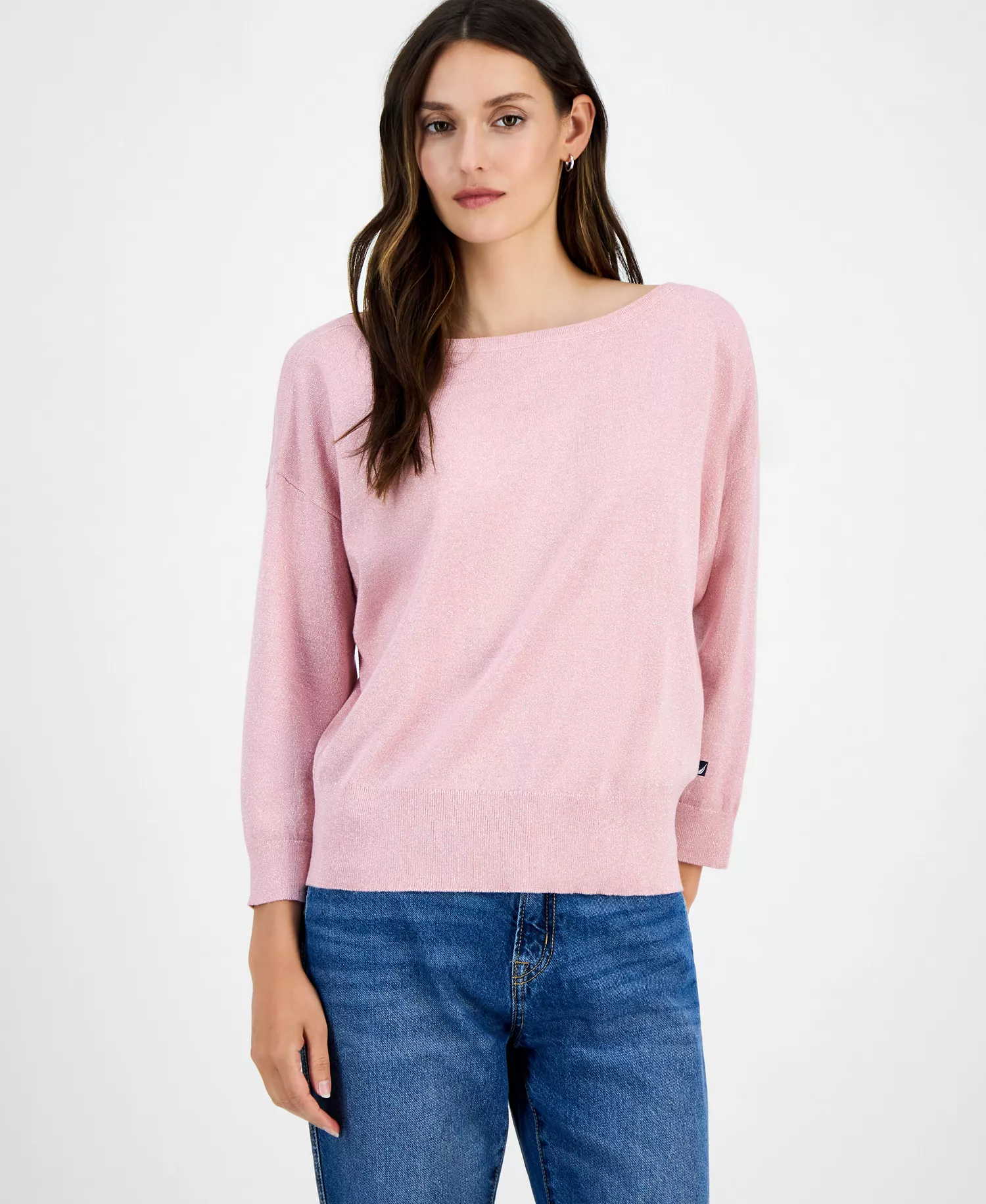 mni-3b6baea094f3b70b7aa139202fcb33f6 Nautica Women's Boat-Neck Dolman Shimmer Sweater — изображение 4