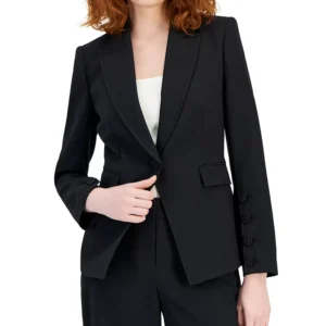 Women's Peak Lapel One-Button Blazer