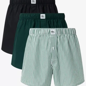 Men's Straight-Fit Woven Boxers, 3-Pack