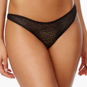 Modern Lace Satin-Trim Thong Underwear DK5013
