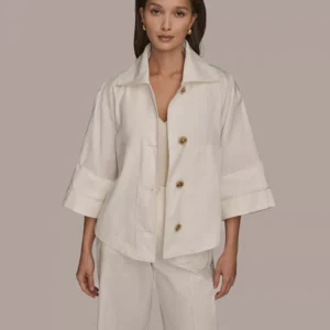 Women's Cotton Twill Button Front Jacket