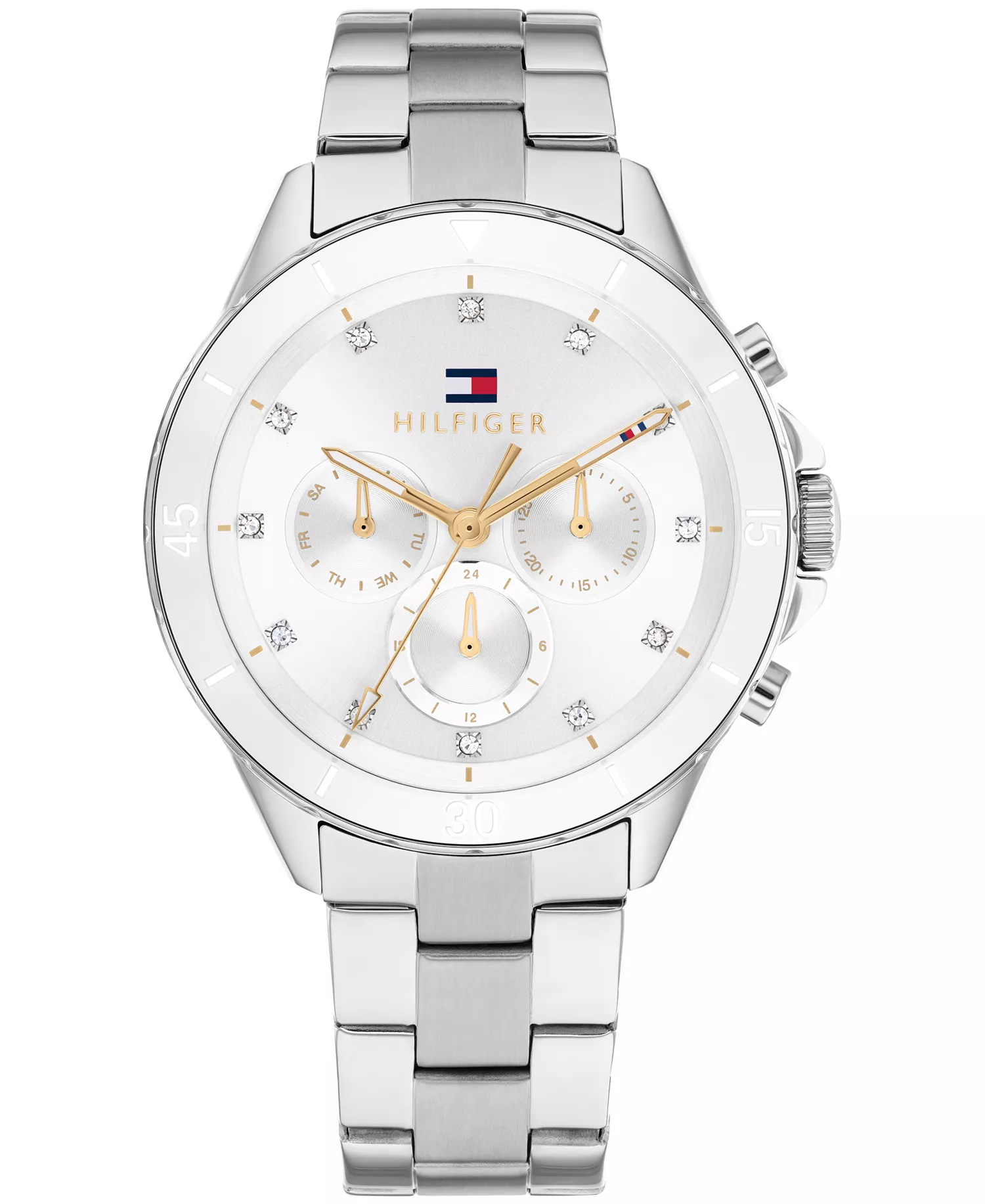mni-400329c60bc2d9c5e07ca1ba7b5a8f6e Women's Multifunction Silver-Tone Stainless Steel Watch 40mm