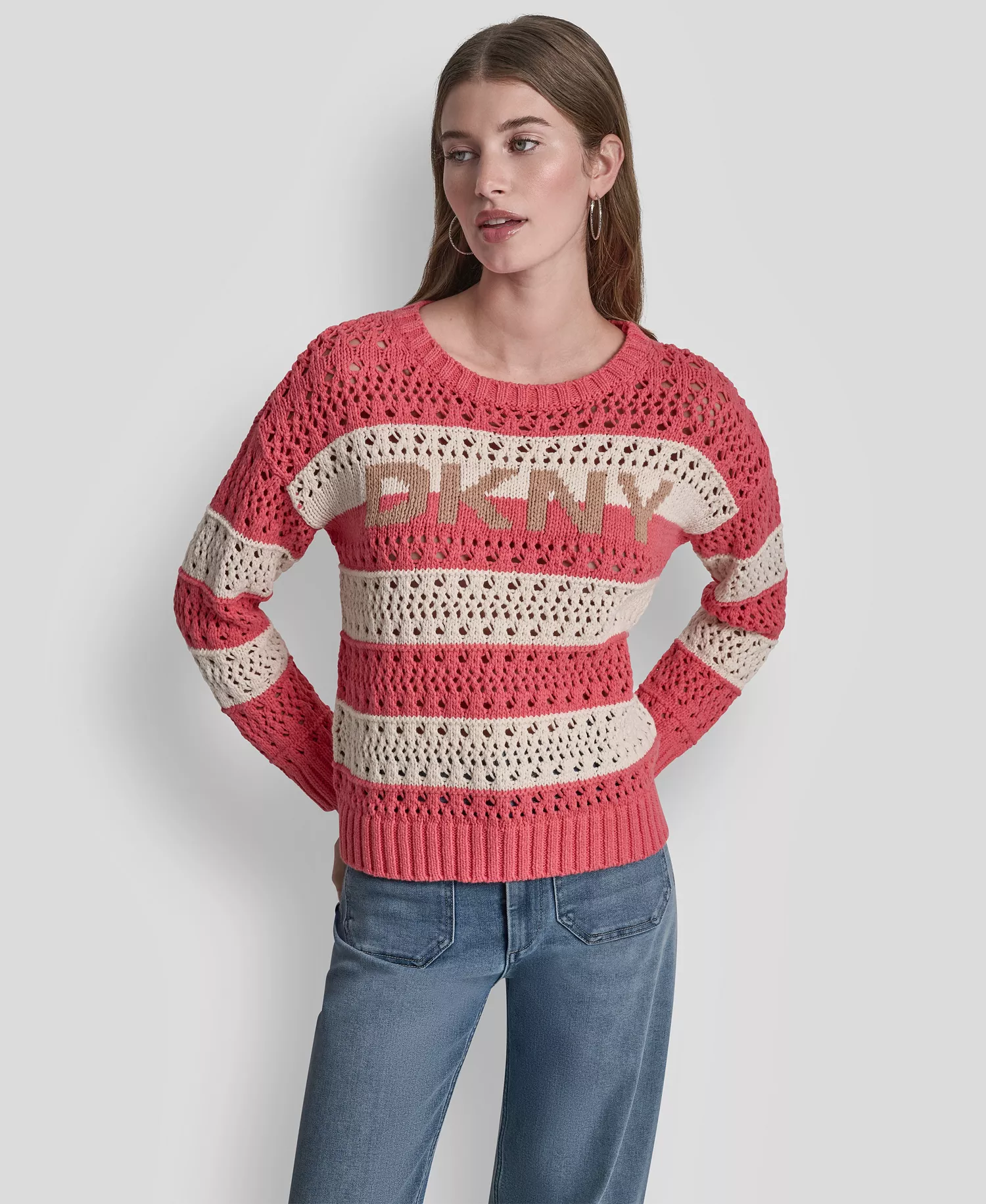 mni-403a7503b11a52cb0e89c4c3f0e1a6da Petite Long-Sleeve Stripe Sweater — изображение 3