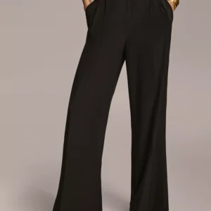 Women's Belted Blazer and Pleat Front Wide-Leg Pants