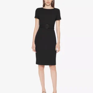 Women's Crew Neck Short-Sleeve Dress