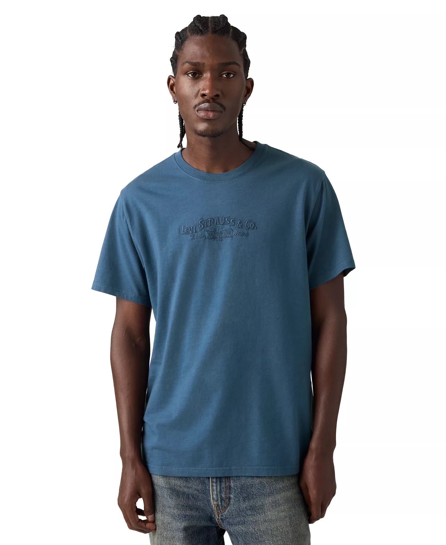 mni-40c689f496ff4289e3a7ed019c23f2af Premium Men's Relaxed-Fit Logo Graphic T-Shirt — изображение 3