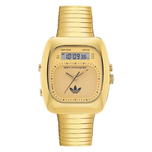 Unisex Analog Gold-Tone Stainless Steel Watch, 37mm