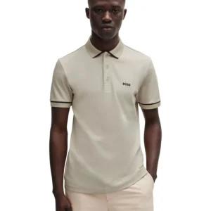 Men's Contrast Trim Slim-Fit Polo Shirt
